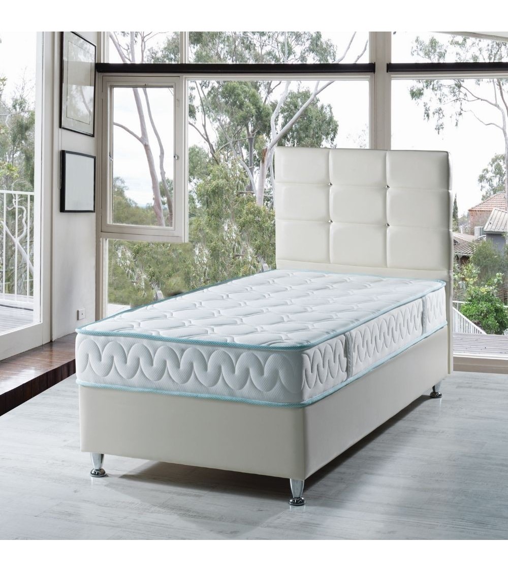 Letto singolo contenitore Nova bianco 92x206