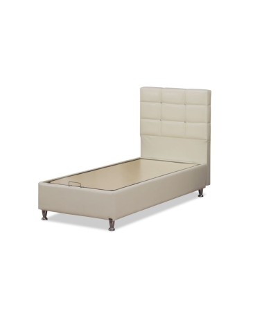 Letto singolo contenitore Nova bianco 92x206