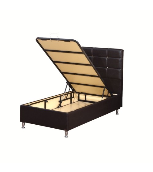 Letto singolo contenitore Nova bianco 92x206