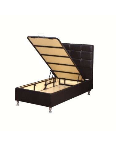 Letto singolo contenitore Nova bianco 92x206
