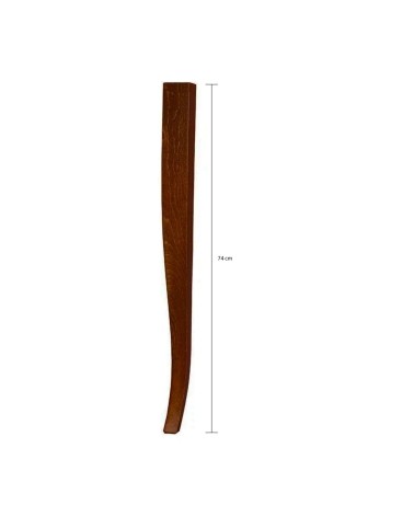 Confezione 4 gambe modello sciabola H 74 cm. colore noce