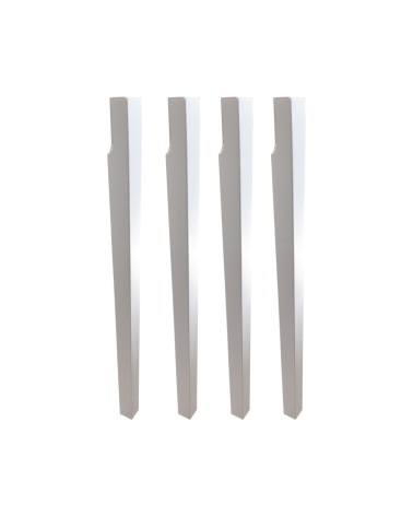Confezione 4 gambe piramidali H 74 cm. in bianco frassinato