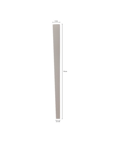 Confezione 4 gambe piramidali H 74 cm. in bianco frassinato