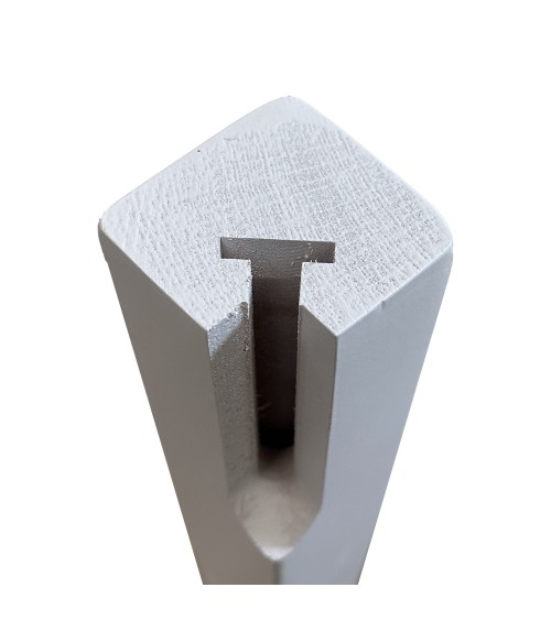 Confezione 4 gambe piramidali H 74 cm. in bianco frassinato