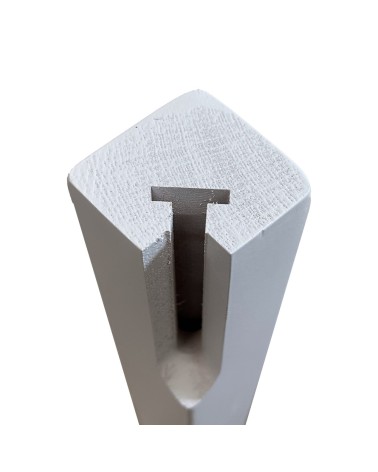 Confezione 4 gambe piramidali H 74 cm. in bianco frassinato