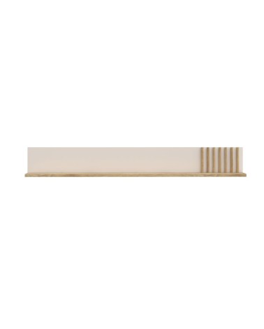 Mensola d'appoggio Neutra in colore cashmere e rovere con dettaglio cannettato