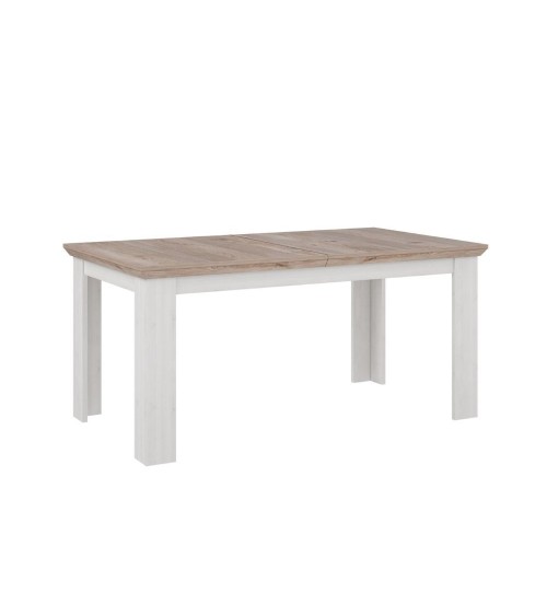Tavolo allungabile Forma con piano in rovere e struttura bianca