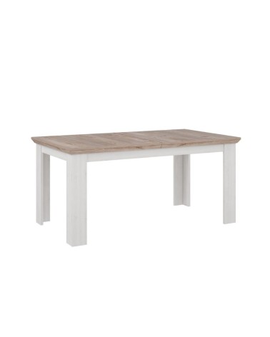 Tavolo allungabile Forma con piano in rovere e struttura bianca