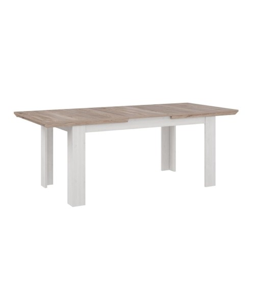Tavolo allungabile Forma con piano in rovere e struttura bianca