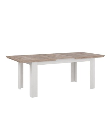 Tavolo allungabile Forma con piano in rovere e struttura bianca