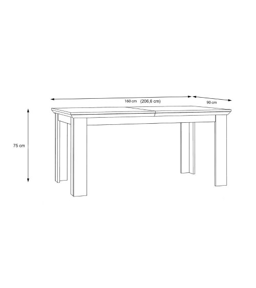 Tavolo allungabile Forma con piano in rovere e struttura bianca