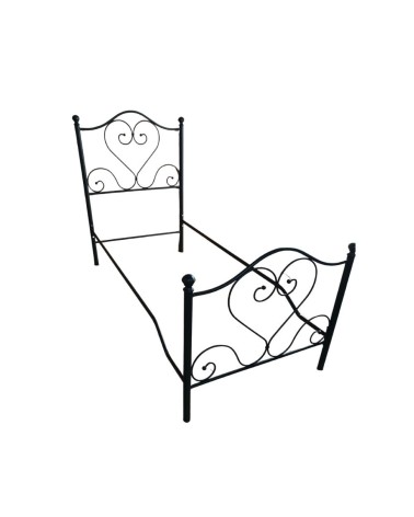 Letto matrimoniale Papavero ferro battuto nero oro