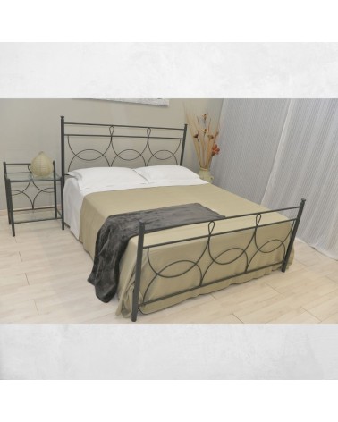 Letto matrimoniale Silene ferro battuto antracite