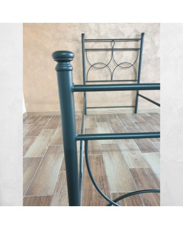 Letto matrimoniale Silene ferro battuto antracite