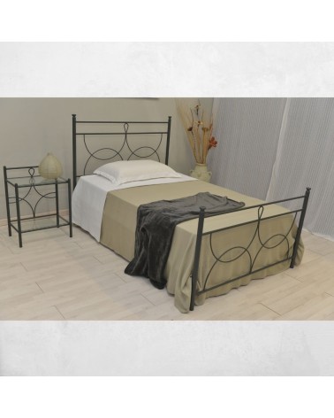 Letto una piazza e mezza Silene ferro battuto antracite