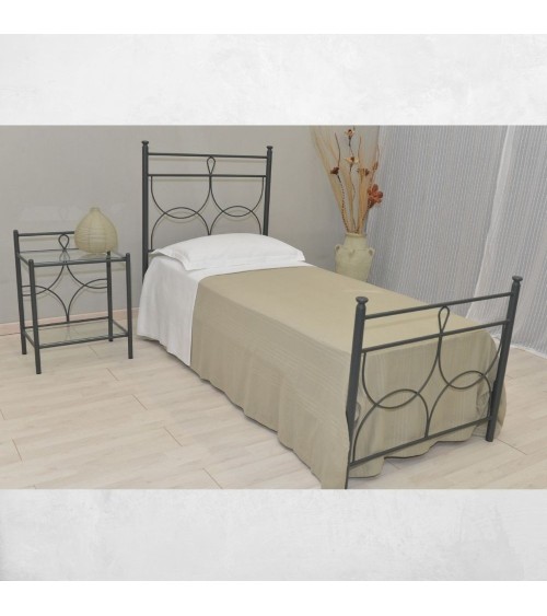 Letto singolo Silene ferro battuto antracite