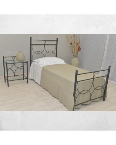 Letto singolo Silene ferro battuto antracite