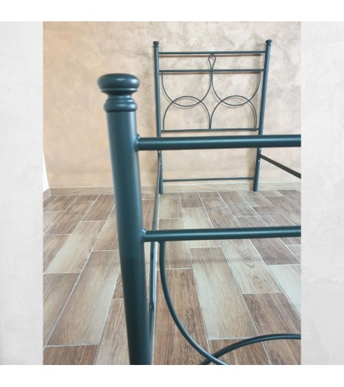 Letto singolo Silene ferro battuto antracite