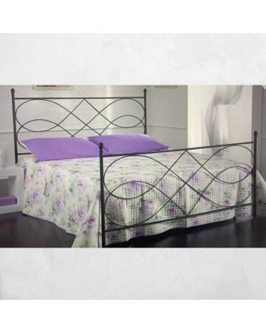 Letto matrimoniale Margherita ferro battuto antracite