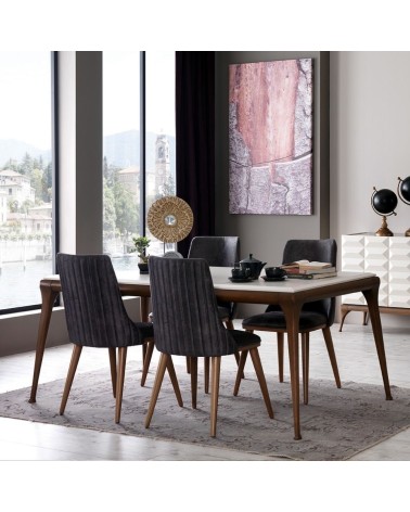 Tavolo Diana bianco noce190x105x80h
