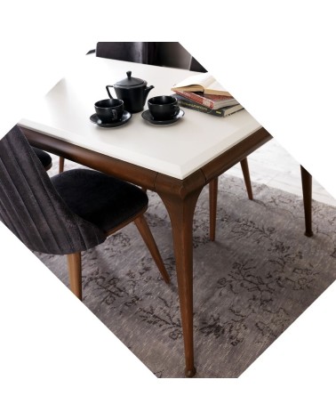 Tavolo Diana bianco noce190x105x80h