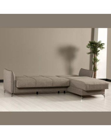 Divano con penisola reversibile Fellis grigio chiaro 176497