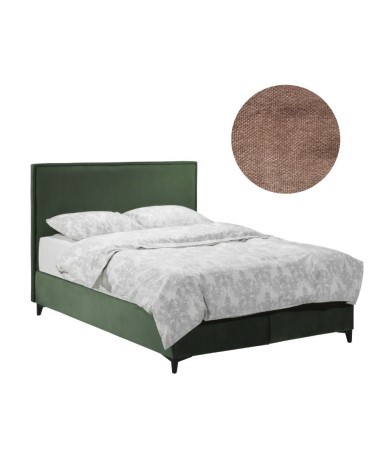 Letto matrimoniale contenitore Frame velluto tortora