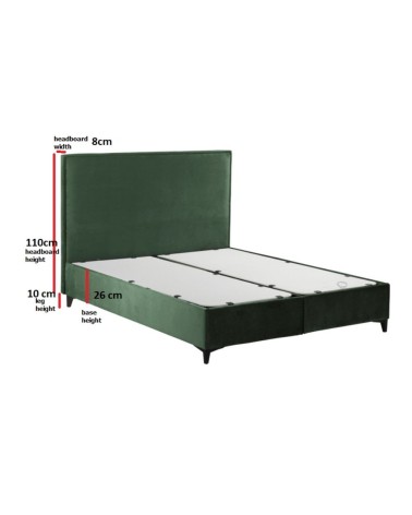 Letto matrimoniale contenitore Frame velluto tortora