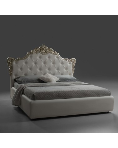 Letto matrimoniale Savoia bianco con contenitore