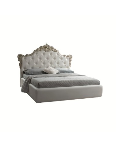 Letto matrimoniale Savoia bianco con contenitore