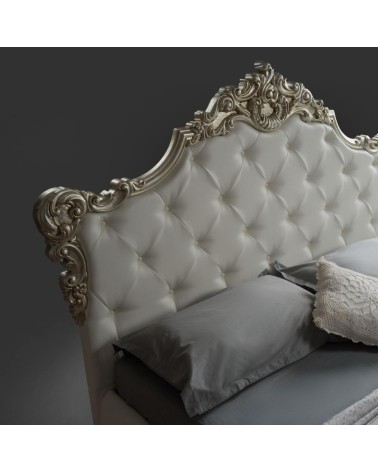 Letto matrimoniale Savoia bianco con contenitore