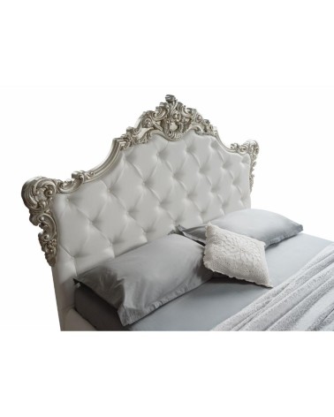 Letto matrimoniale Savoia bianco con contenitore