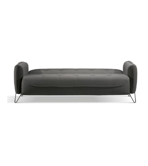 Divano Crown 3 posti ecopelle effetto nuvolato grigio 07-619  215x94x98h cm.