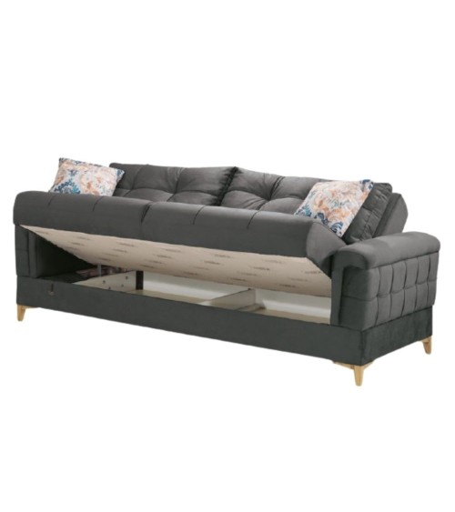 Divano letto contenitore Kemer grigio 07-814
