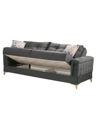 Divano letto contenitore Kemer grigio 07-814