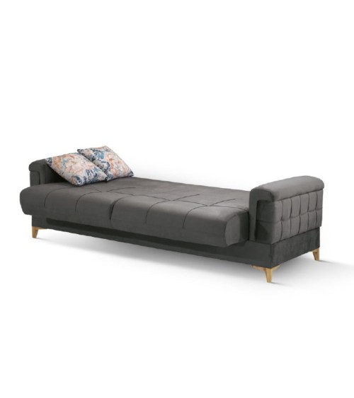 Divano letto contenitore Kemer grigio 07-814