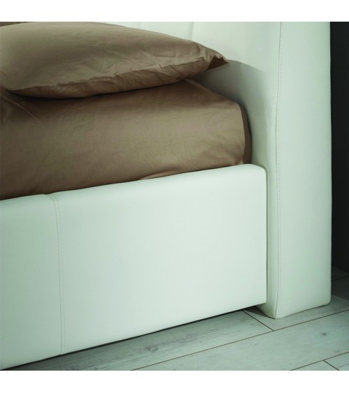 Letto matrimoniale con contenitore Melia bianco