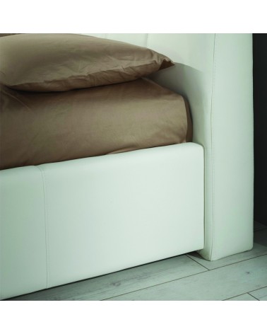 Letto matrimoniale con contenitore Melia bianco