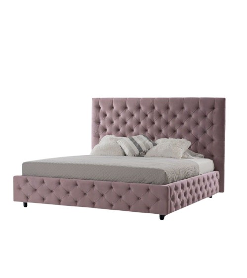 Letto matrimoniale contenitore Sondrio rosa