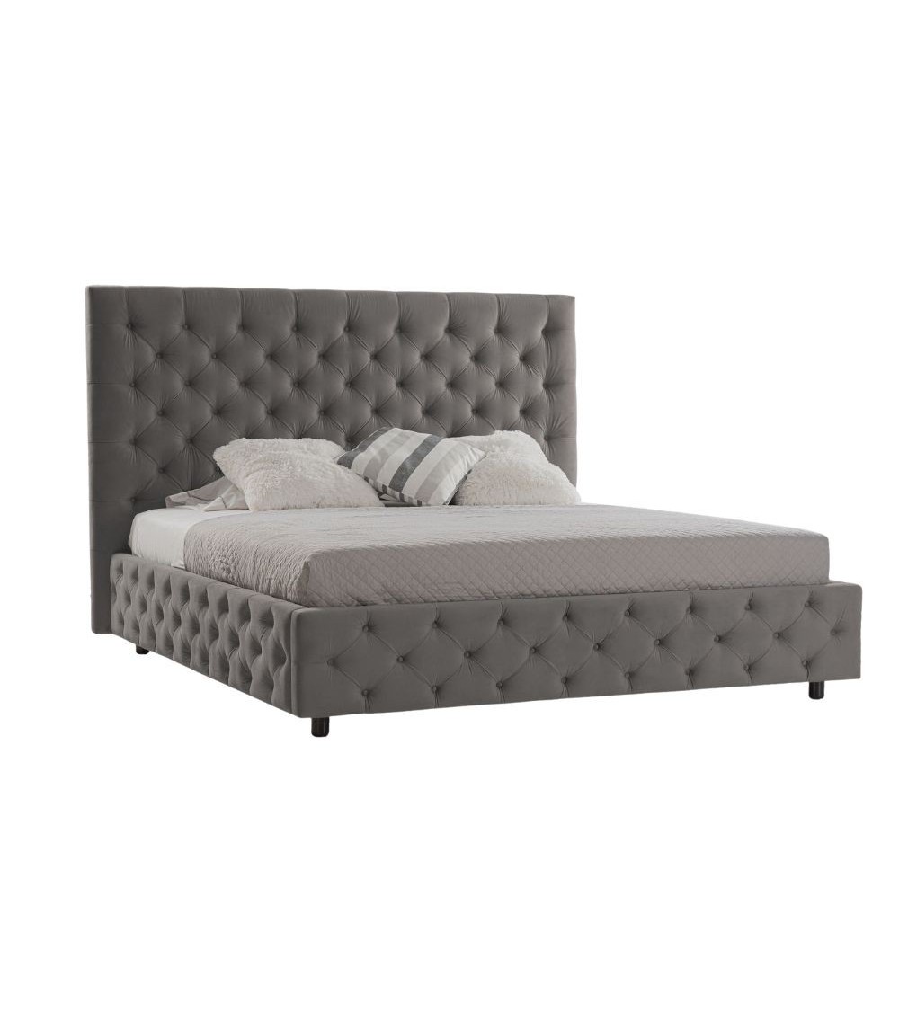 Letto matrimoniale contenitore Sondrio grigio