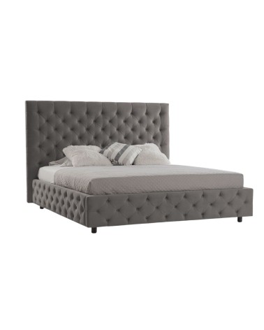 Letto matrimoniale contenitore Sondrio grigio