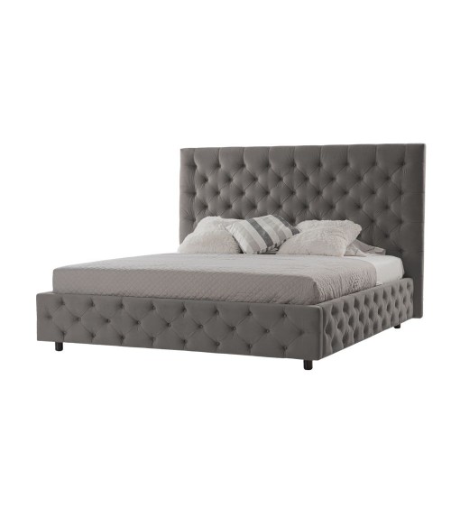 Letto matrimoniale contenitore Sondrio grigio