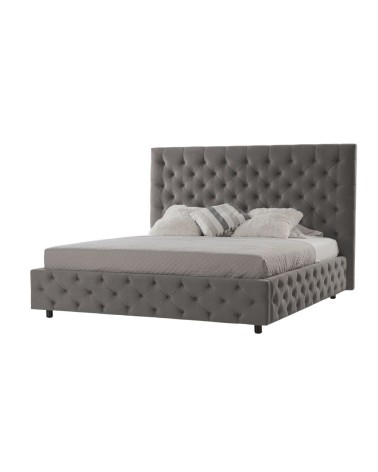 Letto matrimoniale contenitore Sondrio grigio