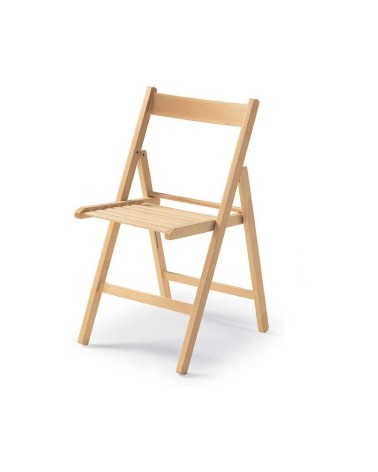 Sedia pieghevole Penelope in legno naturale set 4 pezzi