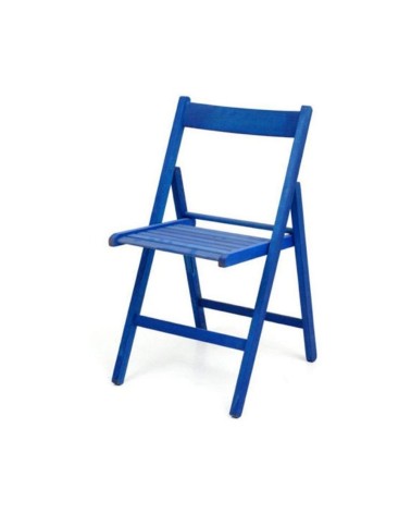 Sedia pieghevole Penelope in legno blu set 4 pezzi