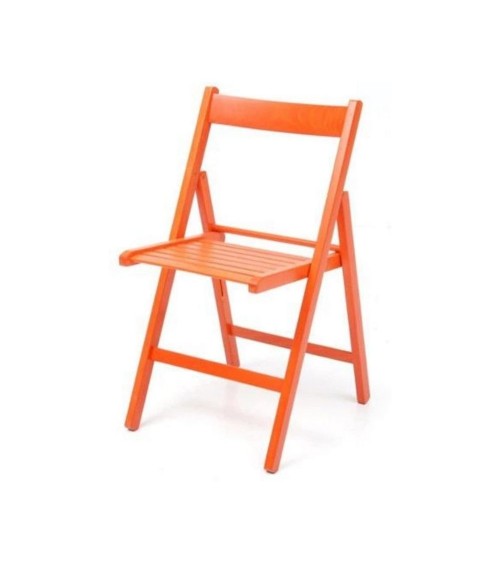 Sedia pieghevole Penelope in legno arancio set 4 pezzi