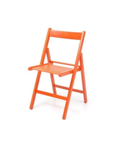 Sedia pieghevole Penelope in legno arancio set 4 pezzi