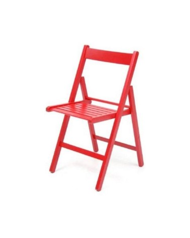 Sedia pieghevole Penelope in legno rossa set 4 pezzi