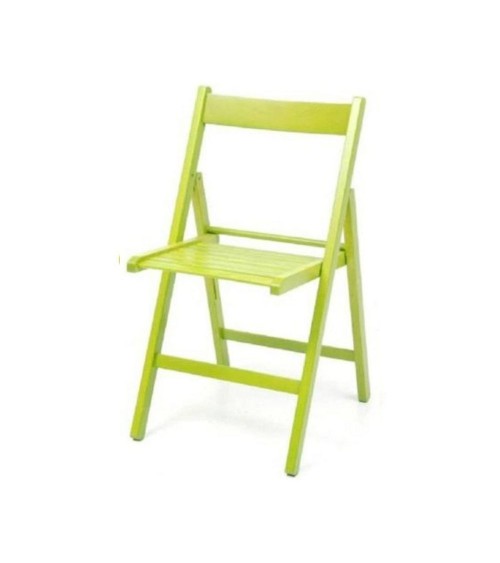Sedia pieghevole Penelope in legno verde set 4 pezzi