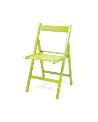 Sedia pieghevole Penelope in legno verde set 4 pezzi